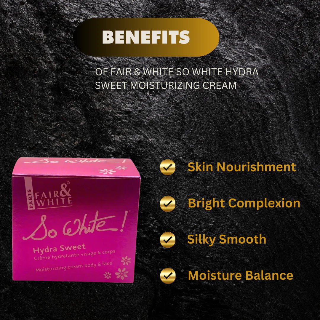 Fair & White Hydra Sweet Moisturizing Cream 400ml – Daily Hydrating Body Cream - Pretty Cosmetics LLC