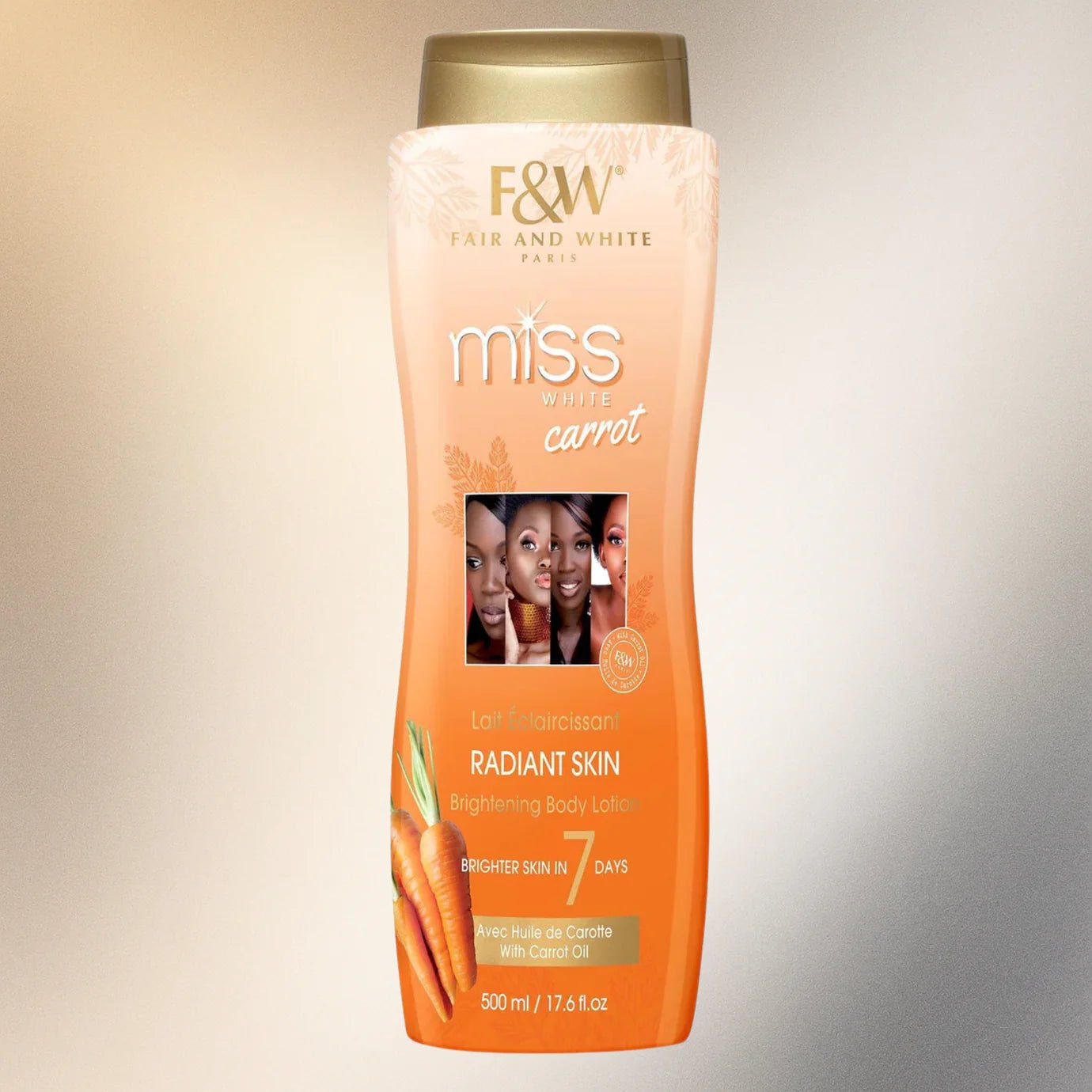 Fair & White Miss White Carrot Body Lotion 500 ml - Pretty Cosmetics LLC