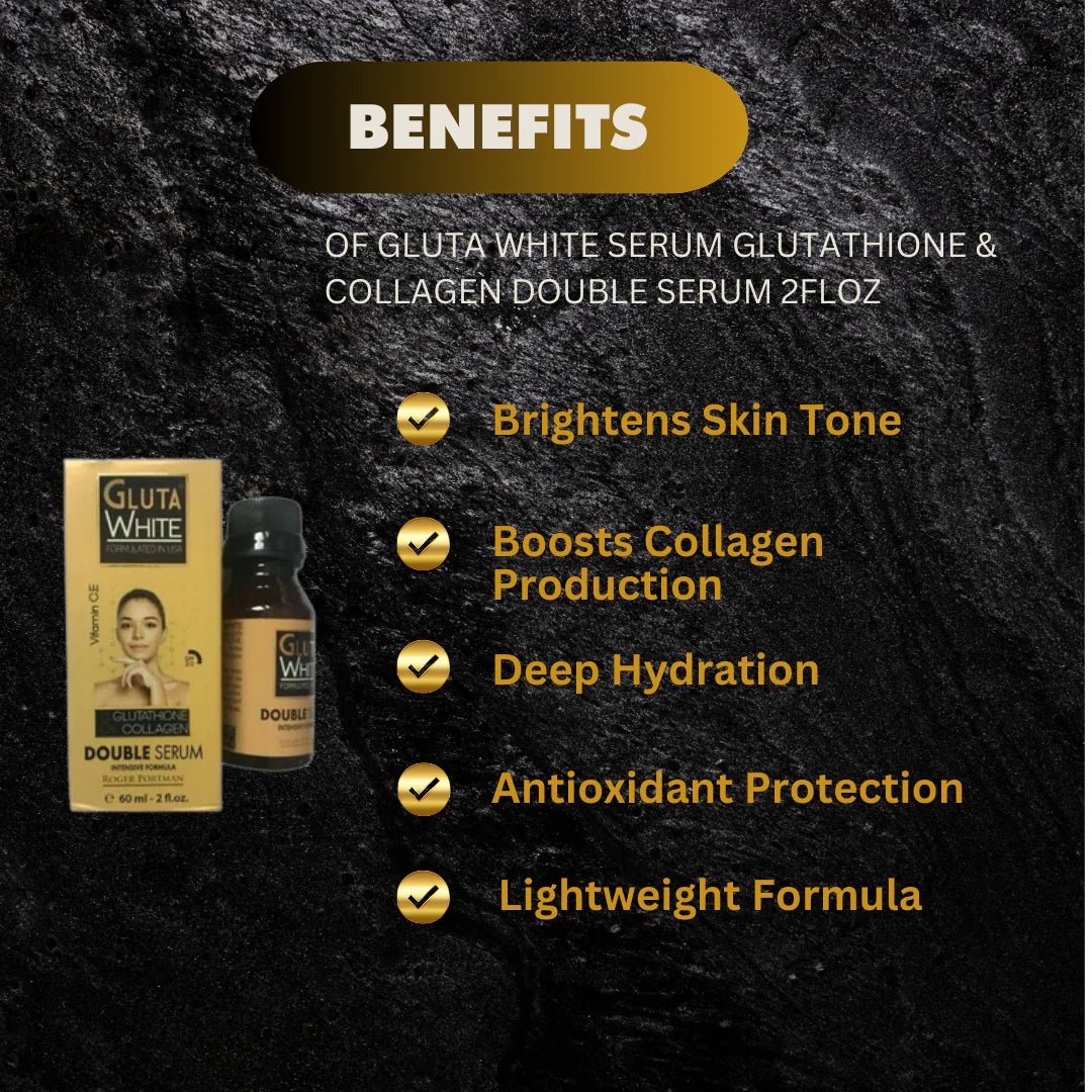 Gluta White Double Serum with Glutathione & Collagen 2 fl oz - Pretty Cosmetics LLC
