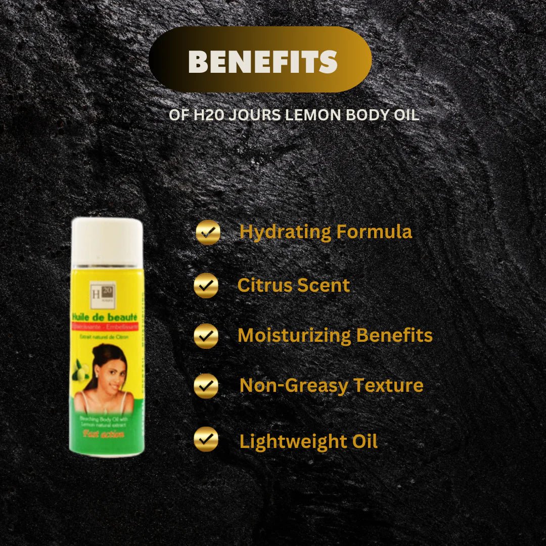 H20 Jours Lemon Body Oil with Vitamin E 125 ml - Pretty Cosmetics LLC