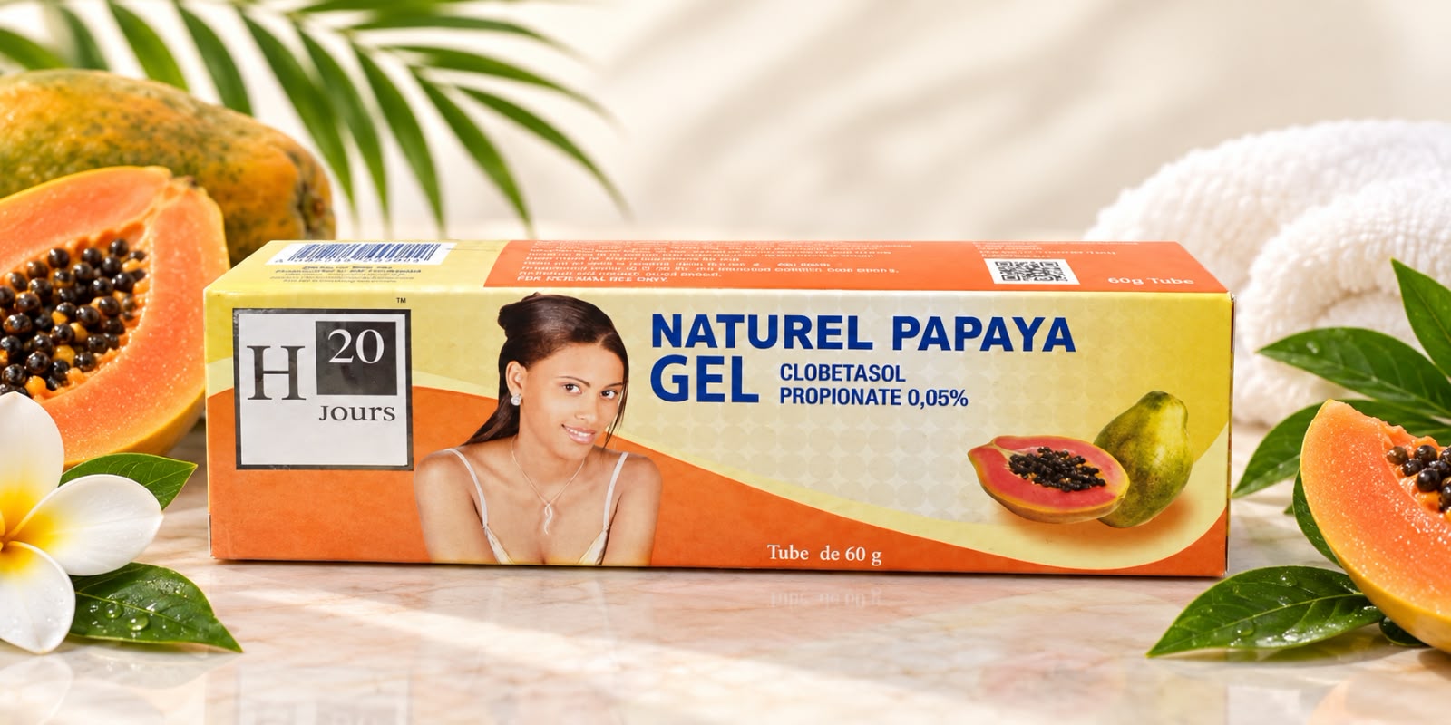 H20 Jours Naturel Papaya Gel 60g – Clobetasol Propionate 0.05%