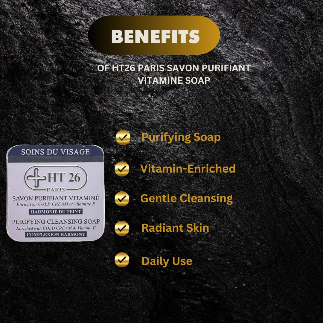 HT26 Paris Vitamin Soap 5.29oz – Gentle Cleansing Bar - Pretty Cosmetics LLC