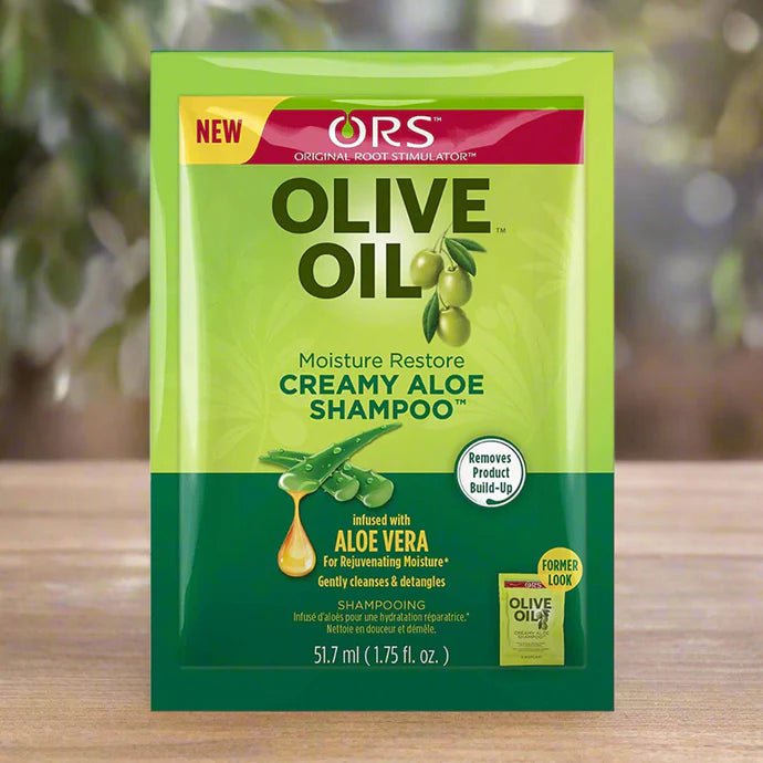 Organic Root Stimulator Olive Oil Creamy Aloe Shampoo 1.75 Oz - Pretty Cosmetics LLC