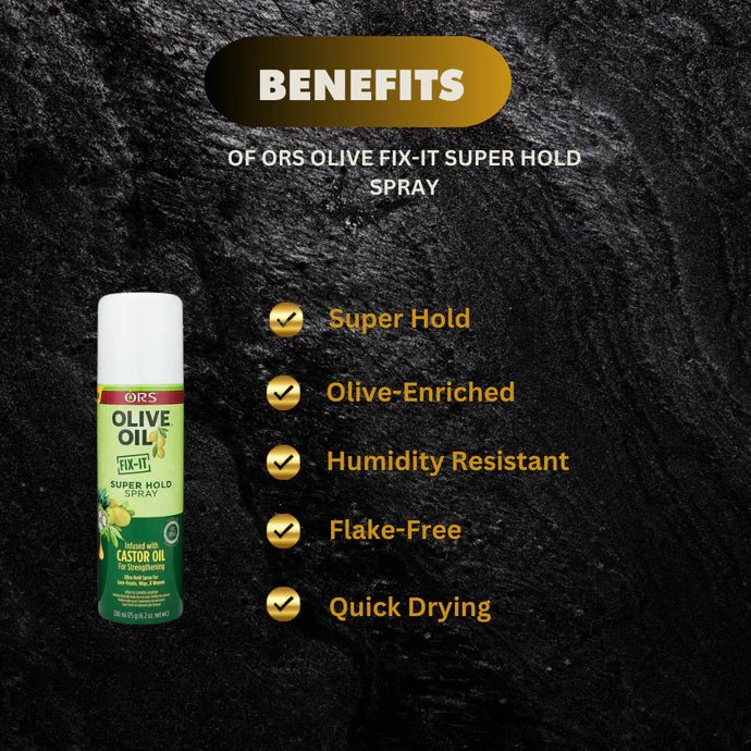 ORS Olive Fix-It Super Hold Spray 6.2 oz - Pretty Cosmetics LLC