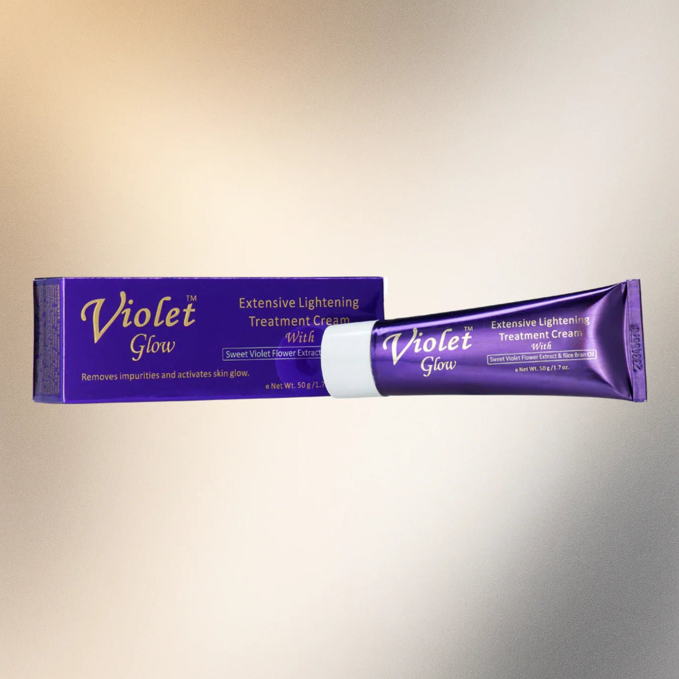 Violet Glow Extensive Cream with Sweet Violet Extract & Rice Bran Oil 1.7 oz - Pretty Cosmetics LLC